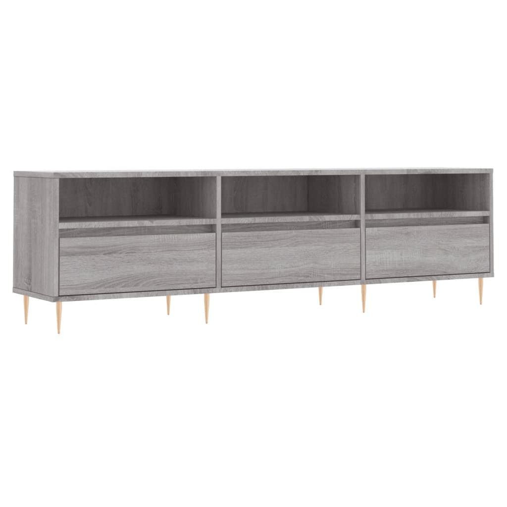 Szürke sonoma színű szerelt fa tv-szekrény 150x30x44,5 cm Szürke sonoma színű szerelt fa tv-szekrény 150x30x44,5 cm