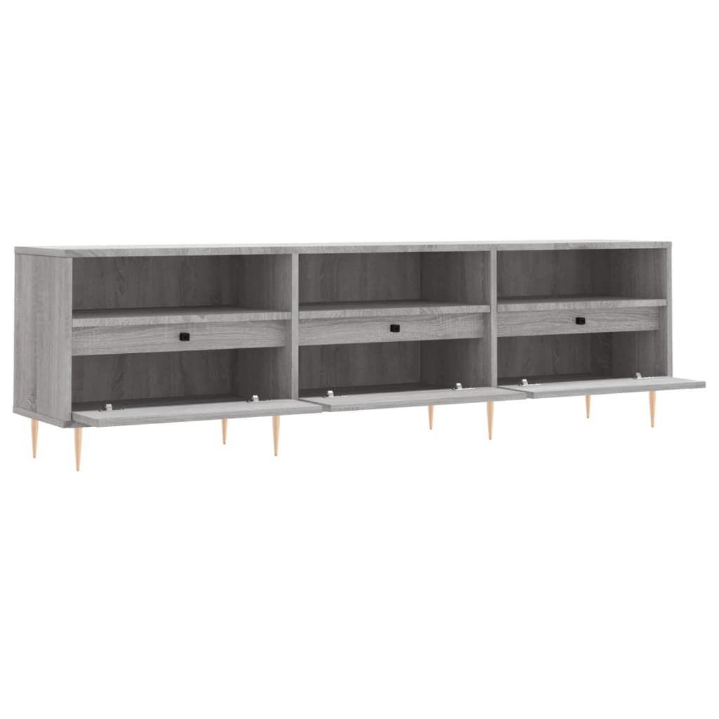 Szürke sonoma színű szerelt fa tv-szekrény 150x30x44,5 cm Szürke sonoma színű szerelt fa tv-szekrény 150x30x44,5 cm