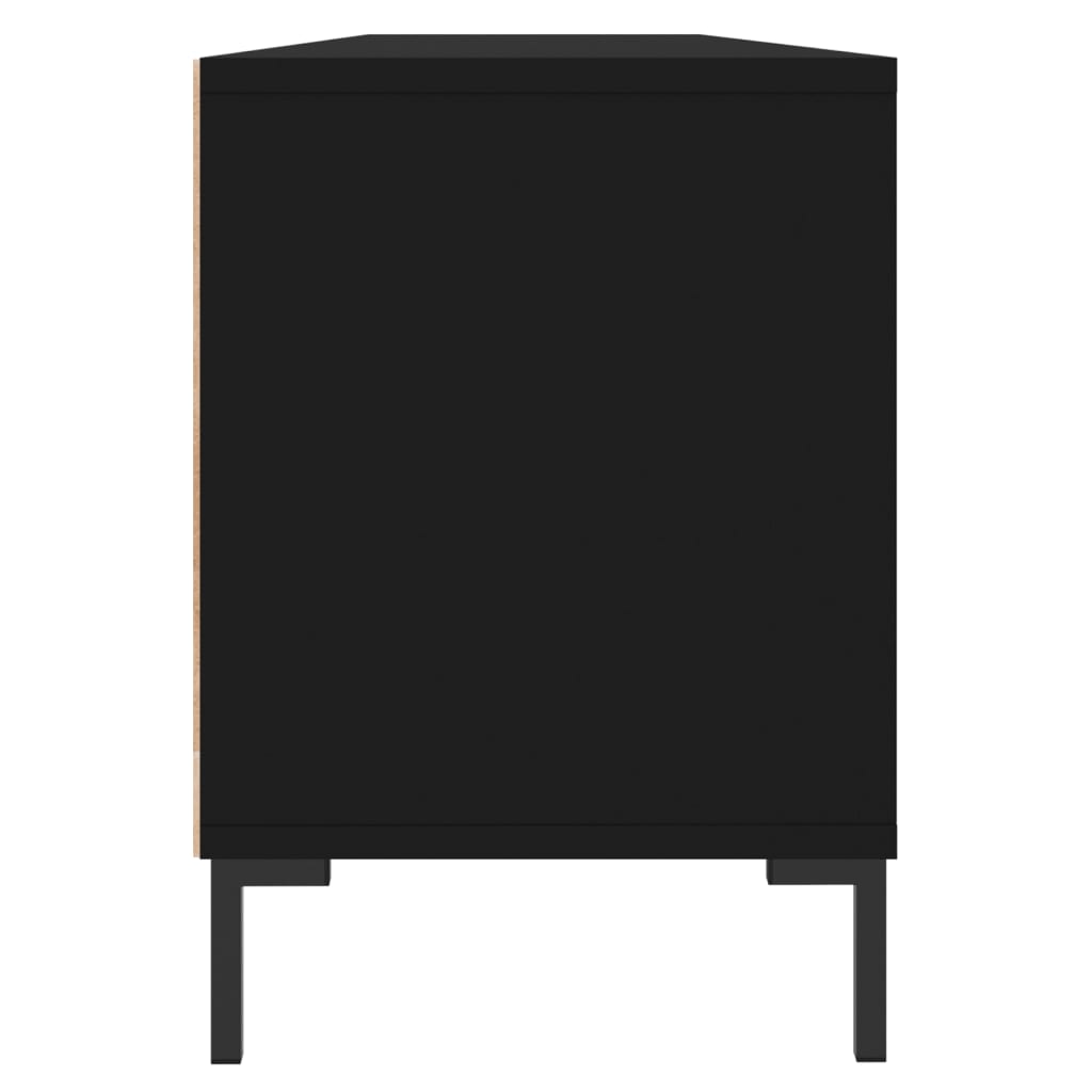 Fekete szerelt fa tv-szekrény 150 x 30 x 44,5 cm Fekete szerelt fa tv-szekrény 150 x 30 x 44,5 cm