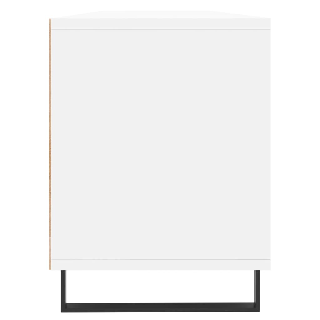 Fehér szerelt fa tv-szekrény 150 x 30 x 44,5 cm Fehér szerelt fa tv-szekrény 150 x 30 x 44,5 cm