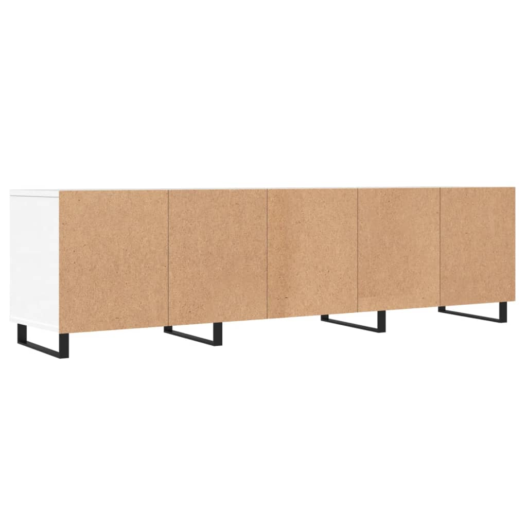 Fehér szerelt fa tv-szekrény 150 x 30 x 44,5 cm Fehér szerelt fa tv-szekrény 150 x 30 x 44,5 cm