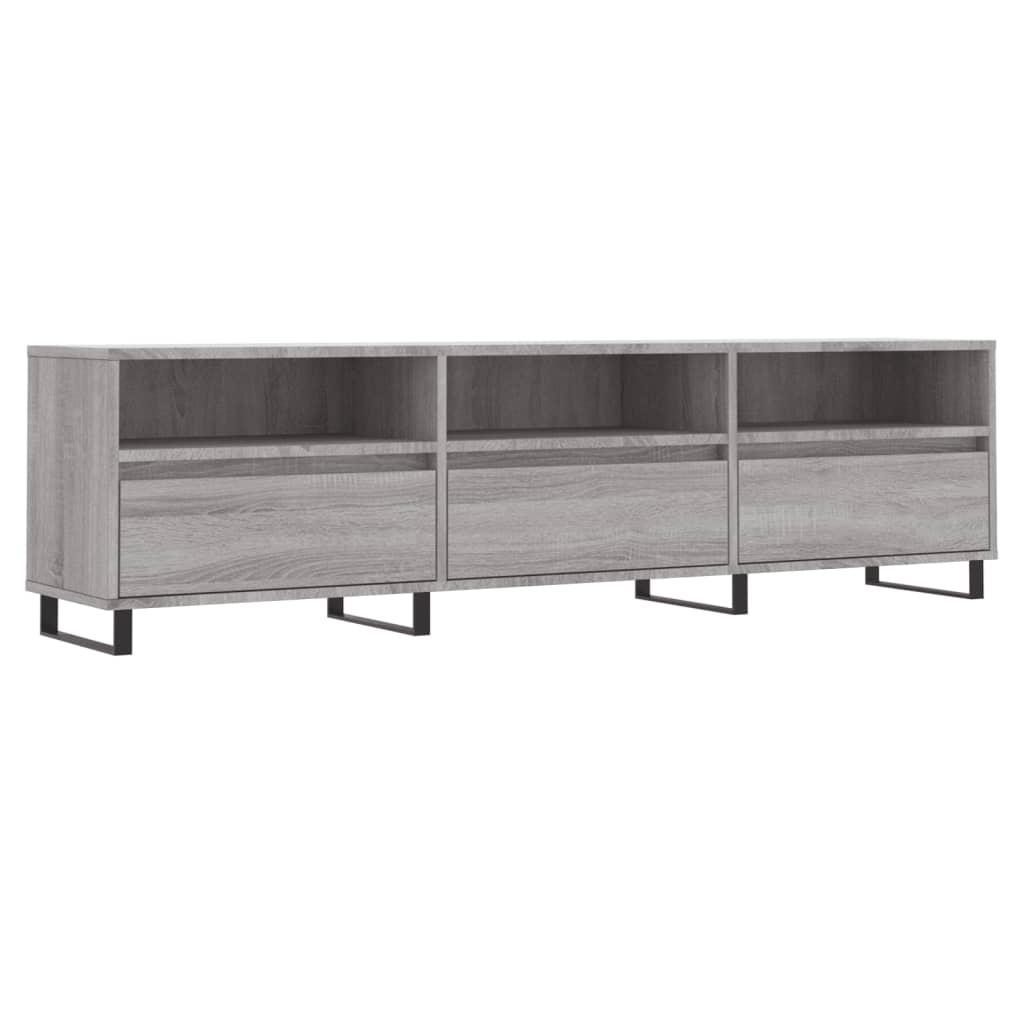 Szürke sonoma színű szerelt fa tv-szekrény 150x30x44,5 cm Szürke sonoma színű szerelt fa tv-szekrény 150x30x44,5 cm
