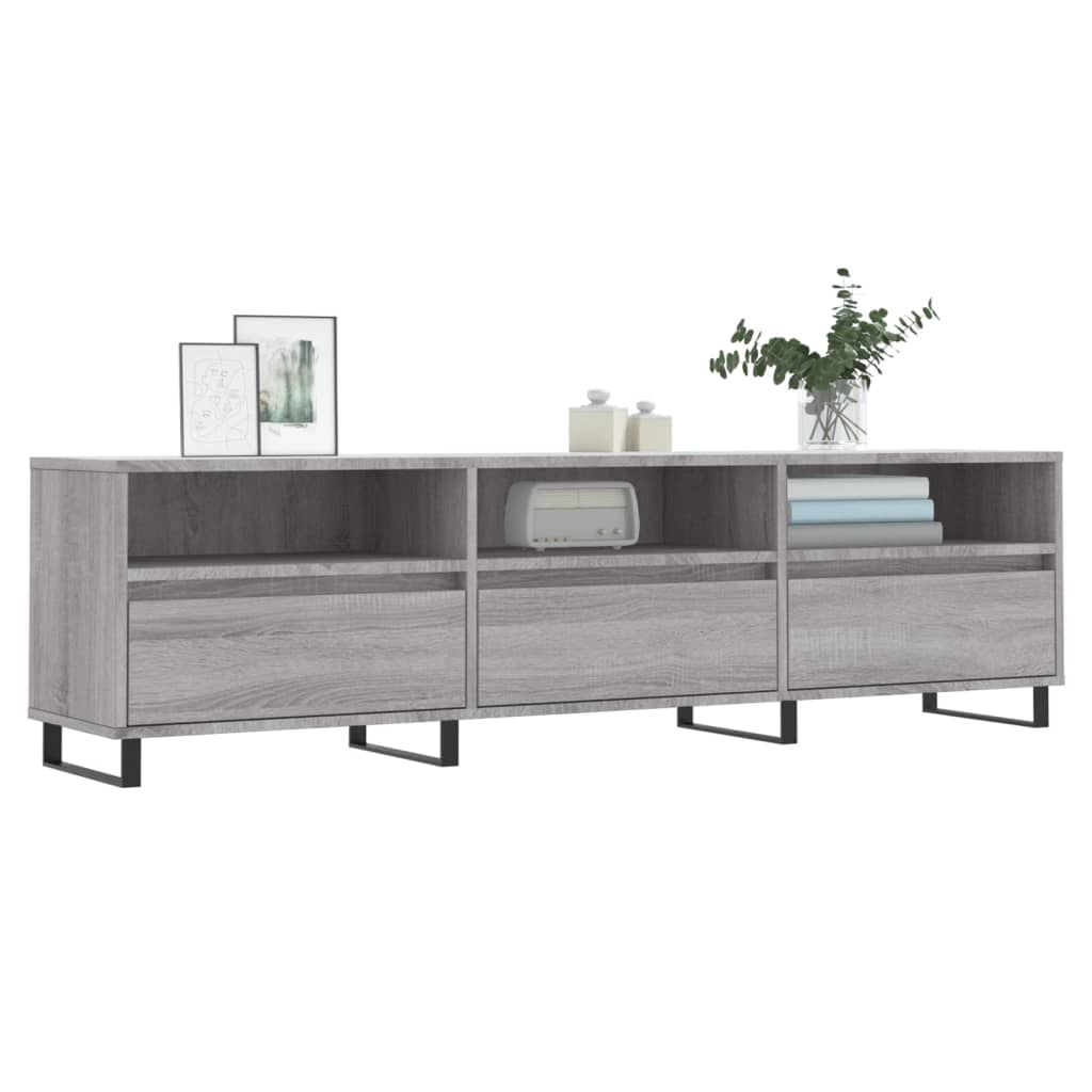 Szürke sonoma színű szerelt fa tv-szekrény 150x30x44,5 cm Szürke sonoma színű szerelt fa tv-szekrény 150x30x44,5 cm