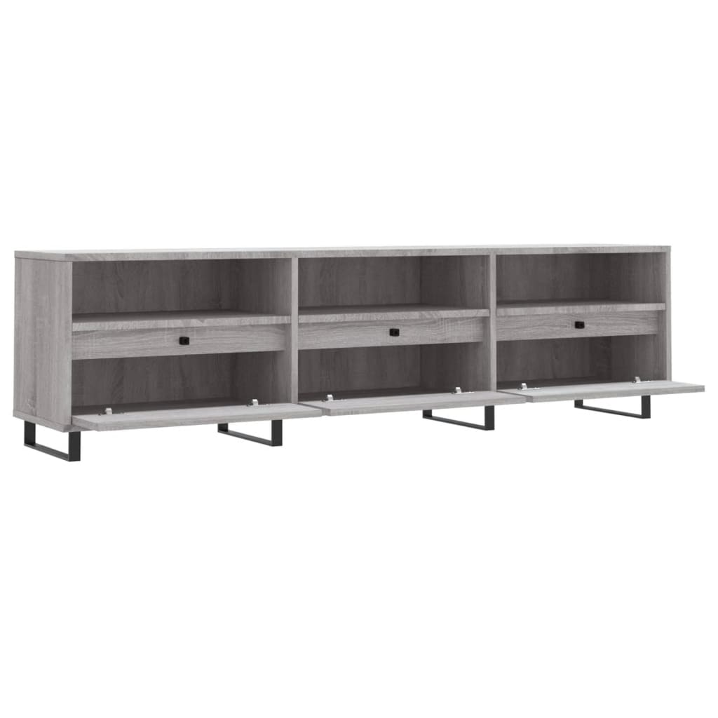 Szürke sonoma színű szerelt fa tv-szekrény 150x30x44,5 cm Szürke sonoma színű szerelt fa tv-szekrény 150x30x44,5 cm