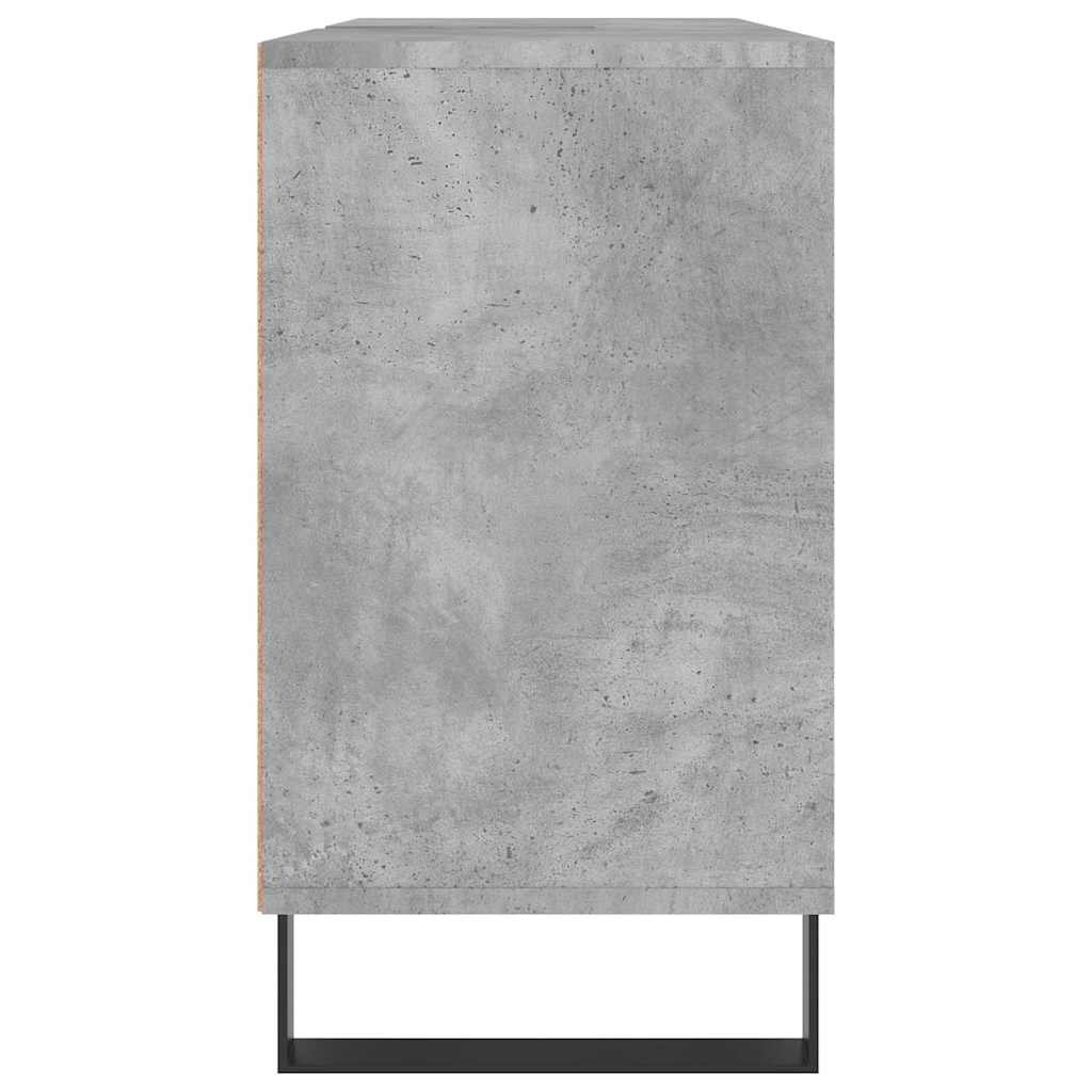 Betonszürke szerelt fa fürdőszobaszekrény 80 x 33 x 60 cm