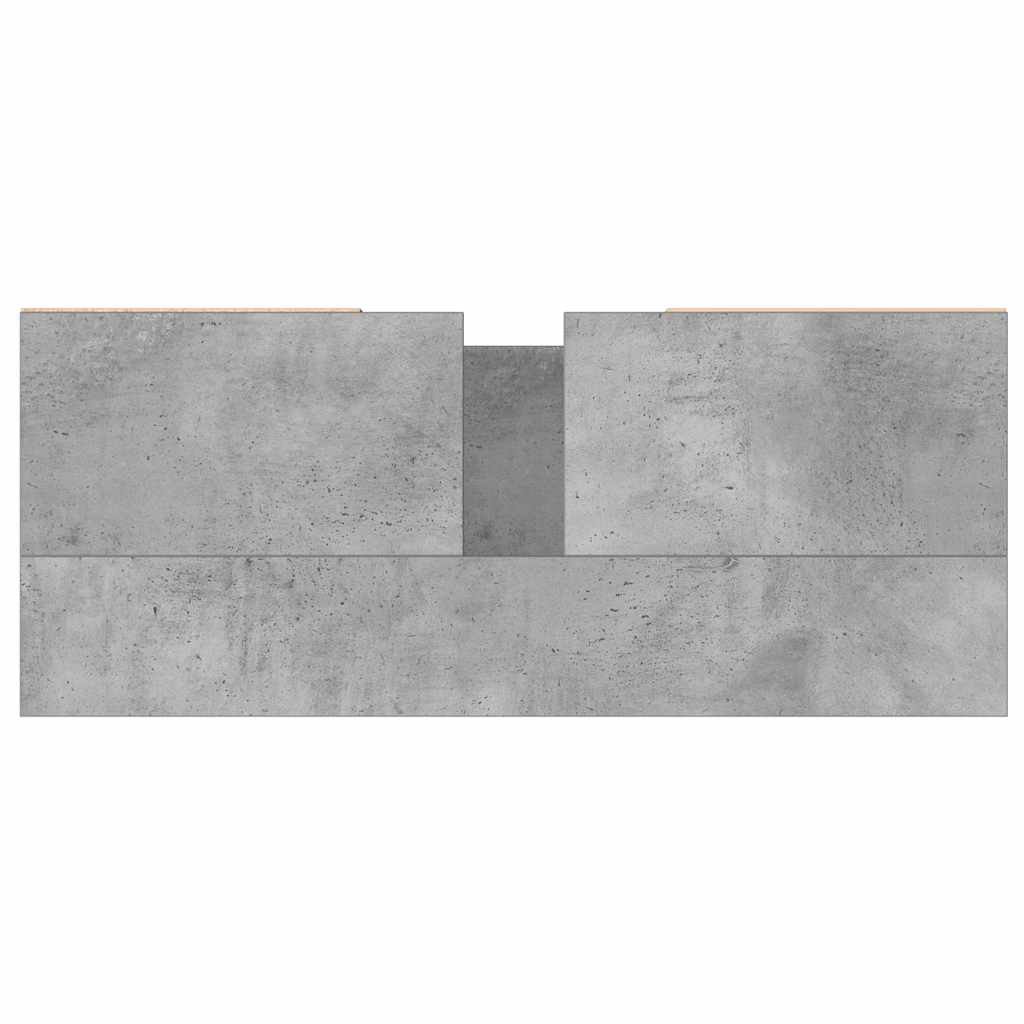 Betonszürke szerelt fa fürdőszobaszekrény 80 x 33 x 60 cm