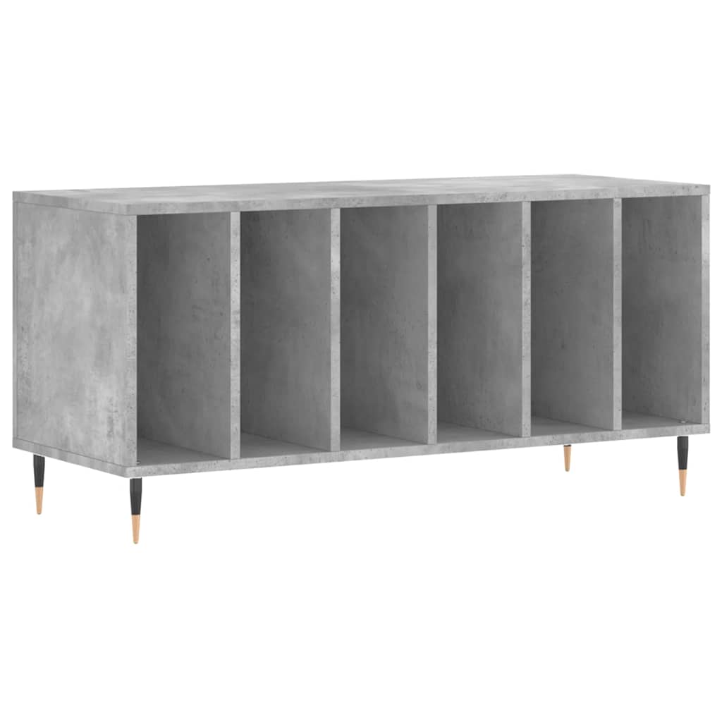 Betonszürke szerelt fa hanglemezszekrény 100 x 38 x 48 cm