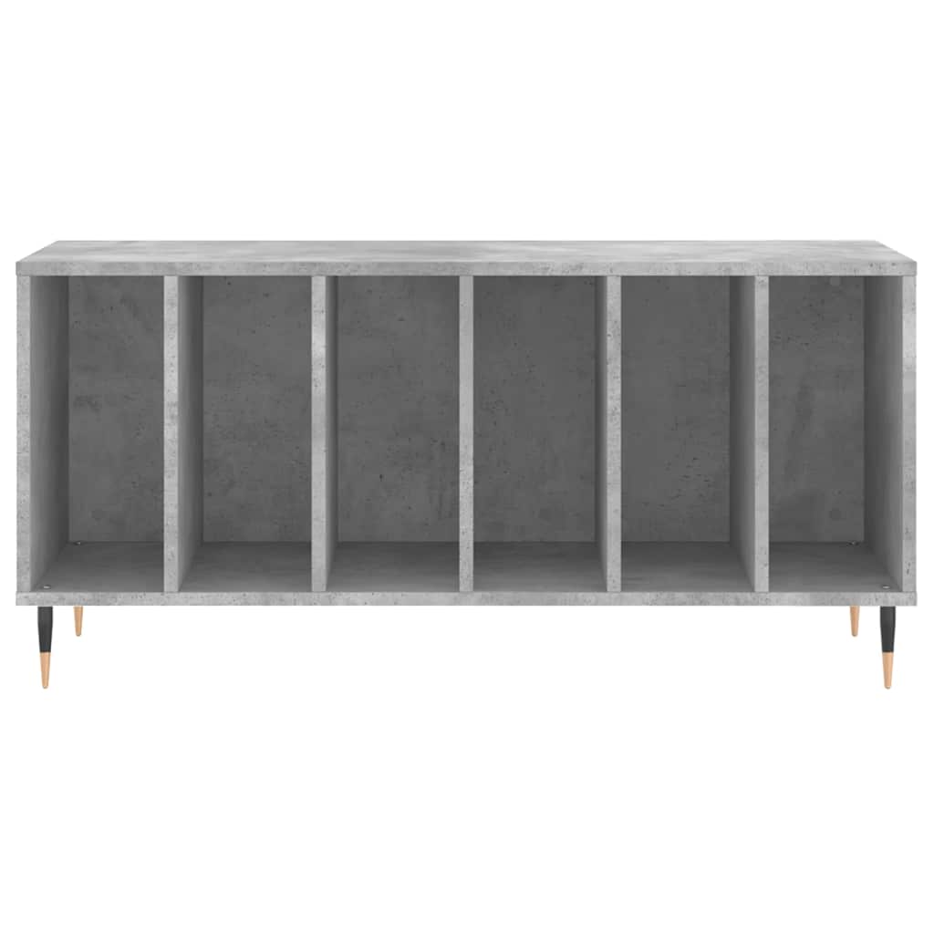 Betonszürke szerelt fa hanglemezszekrény 100 x 38 x 48 cm