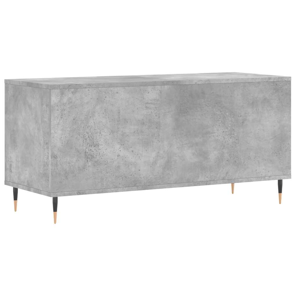 Betonszürke szerelt fa hanglemezszekrény 100 x 38 x 48 cm