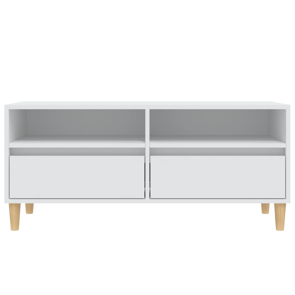 Fehér szerelt fa tv-szekrény 100x34,5x44,5 cm Fehér szerelt fa tv-szekrény 100x34,5x44,5 cm