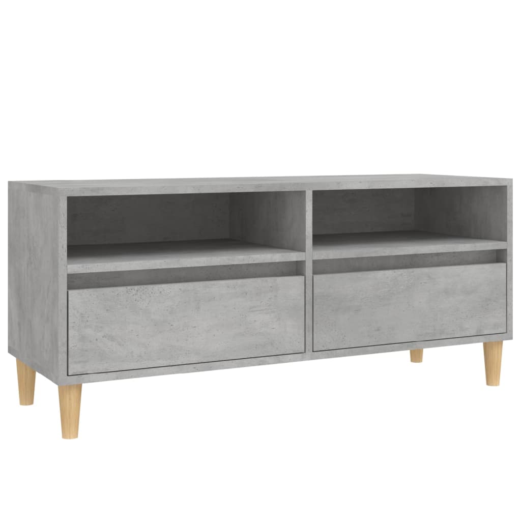 Betonszürke szerelt fa tv-szekrény 100x34,5x44,5 cm