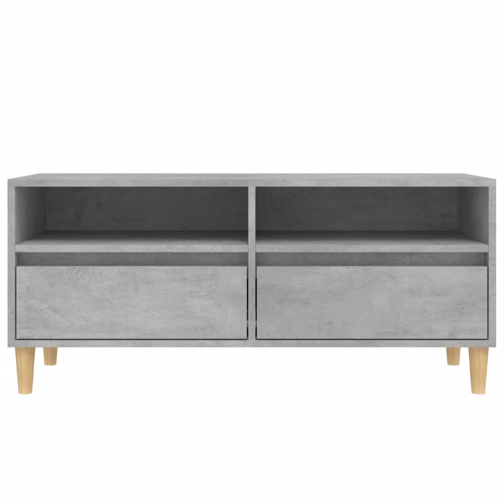 Betonszürke szerelt fa tv-szekrény 100x34,5x44,5 cm