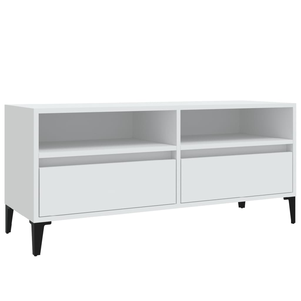 Fehér szerelt fa tv-szekrény 100x34,5x44,5 cm