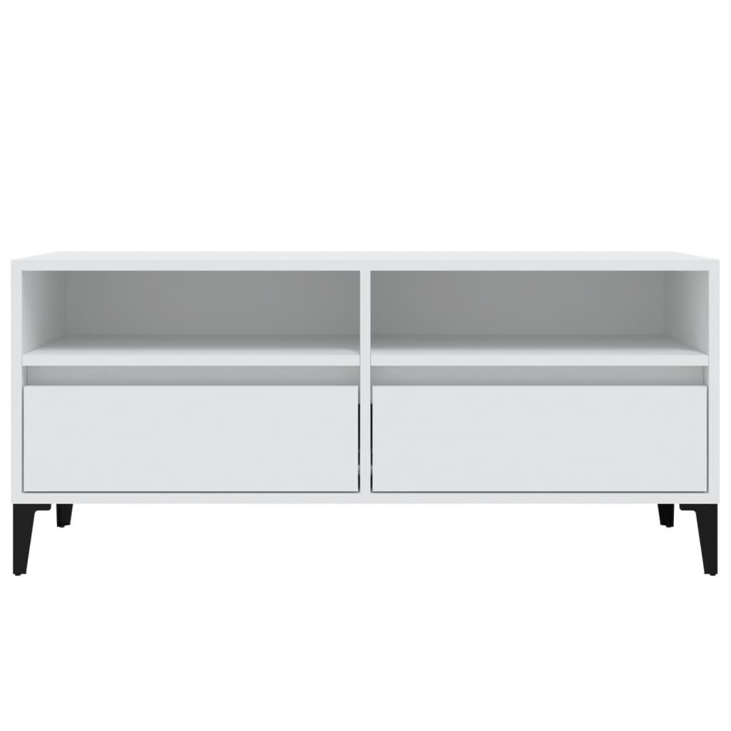 Fehér szerelt fa tv-szekrény 100x34,5x44,5 cm
