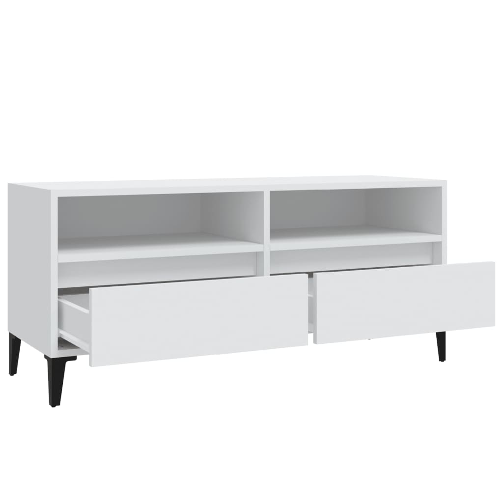 Fehér szerelt fa tv-szekrény 100x34,5x44,5 cm