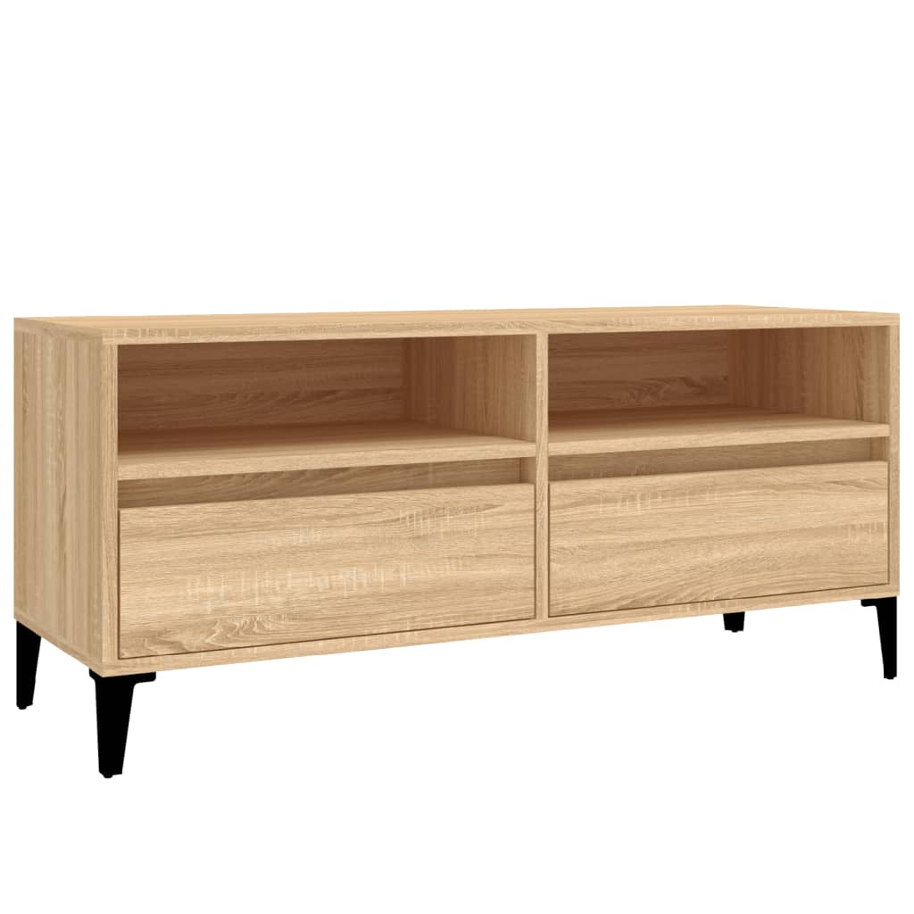 Sonoma tölgyszínű szerelt fa tv-szekrény 100x34,5x44,5 cm
