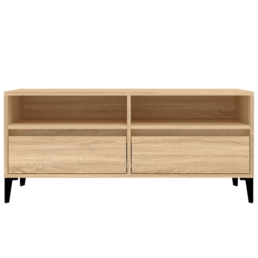 Sonoma tölgyszínű szerelt fa tv-szekrény 100x34,5x44,5 cm