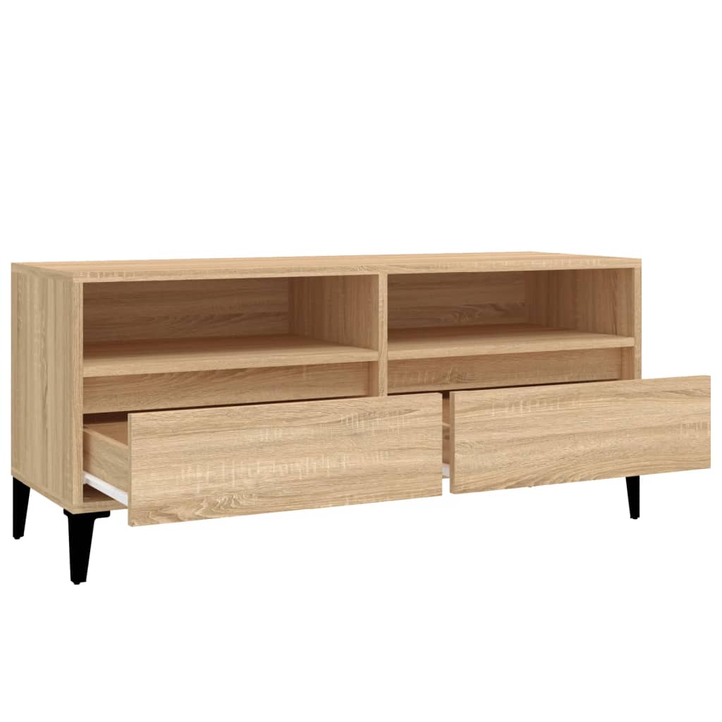 Sonoma tölgyszínű szerelt fa tv-szekrény 100x34,5x44,5 cm