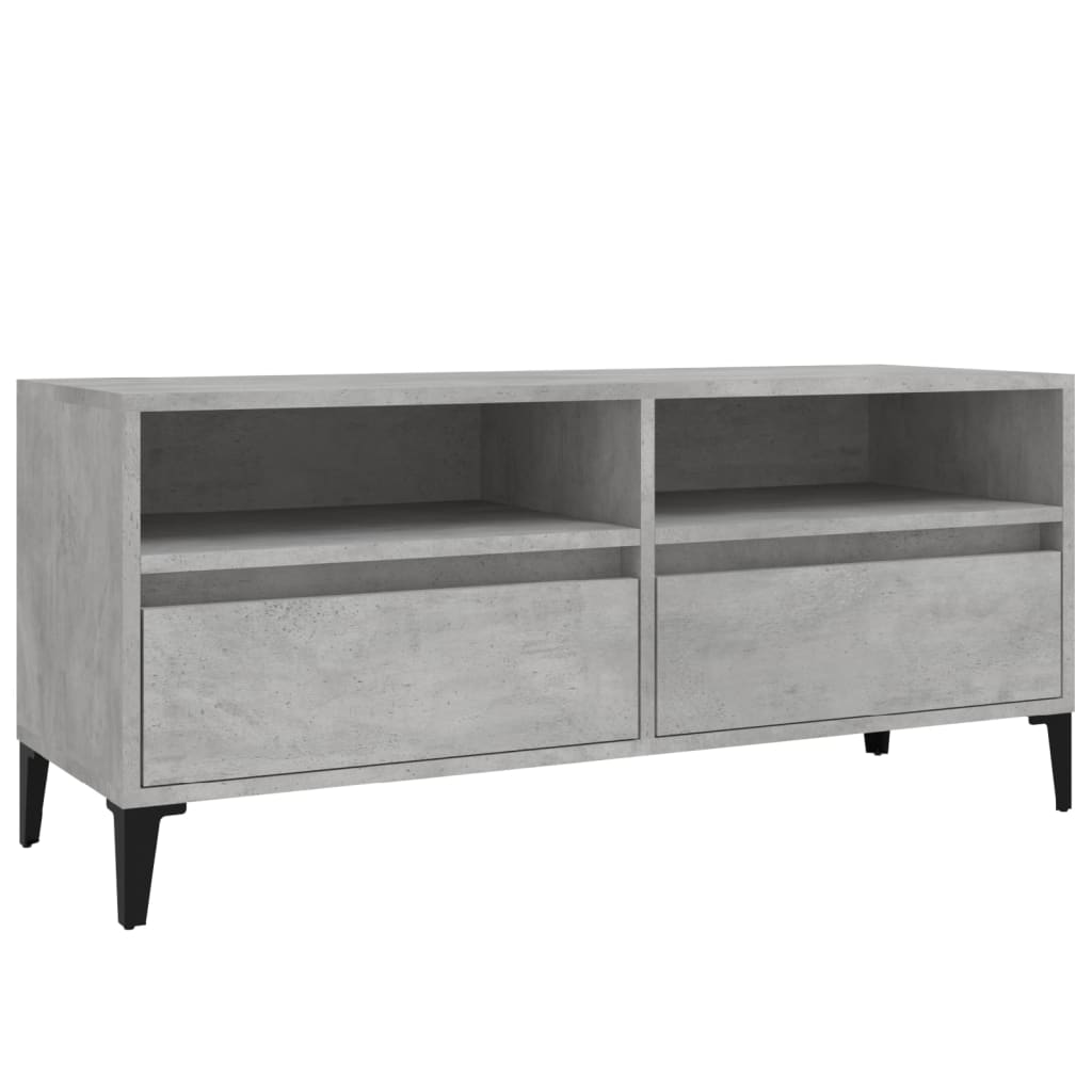 Betonszürke szerelt fa tv-szekrény 100x34,5x44,5 cm Betonszürke szerelt fa tv-szekrény 100x34,5x44,5 cm