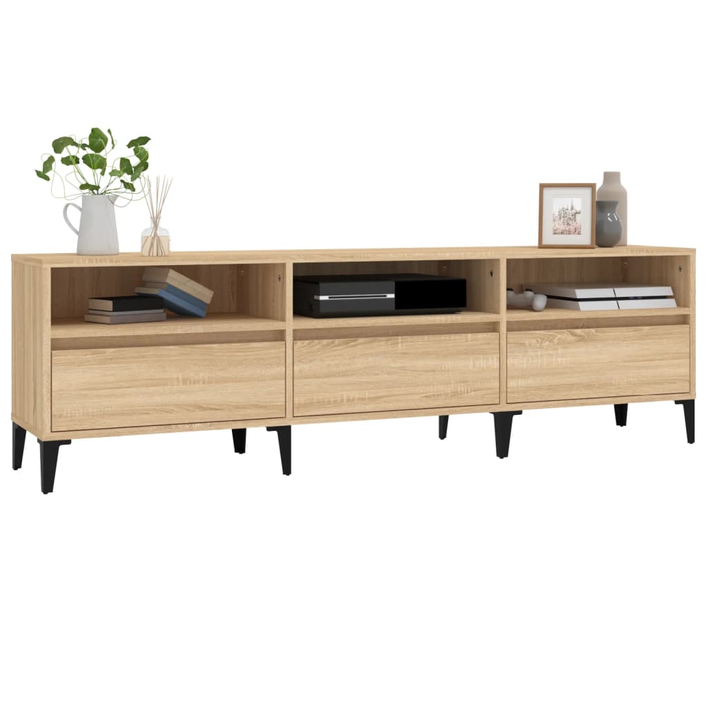 Sonoma-tölgyszínű szerelt fa fali tv-szekrény 150x30x44,5 cm Sonoma-tölgyszínű szerelt fa fali tv-szekrény 150x30x44,5 cm