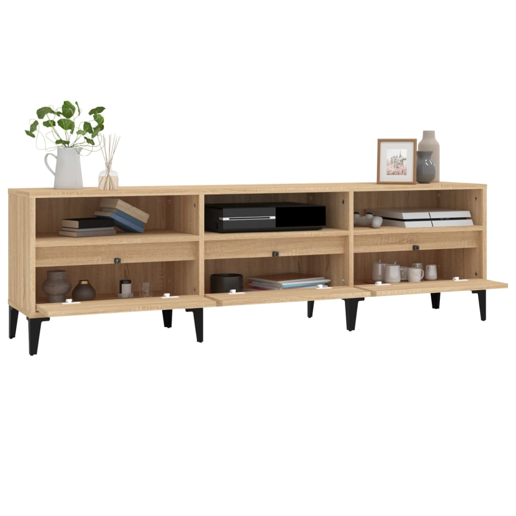 Sonoma-tölgyszínű szerelt fa fali tv-szekrény 150x30x44,5 cm Sonoma-tölgyszínű szerelt fa fali tv-szekrény 150x30x44,5 cm