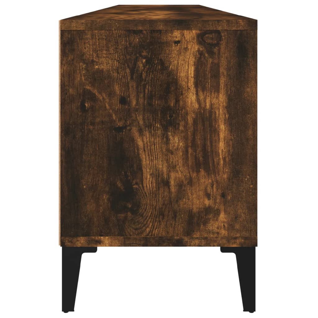 Füstös tölgyszínű szerelt fa tv-szekrény 150x30x44,5 cm