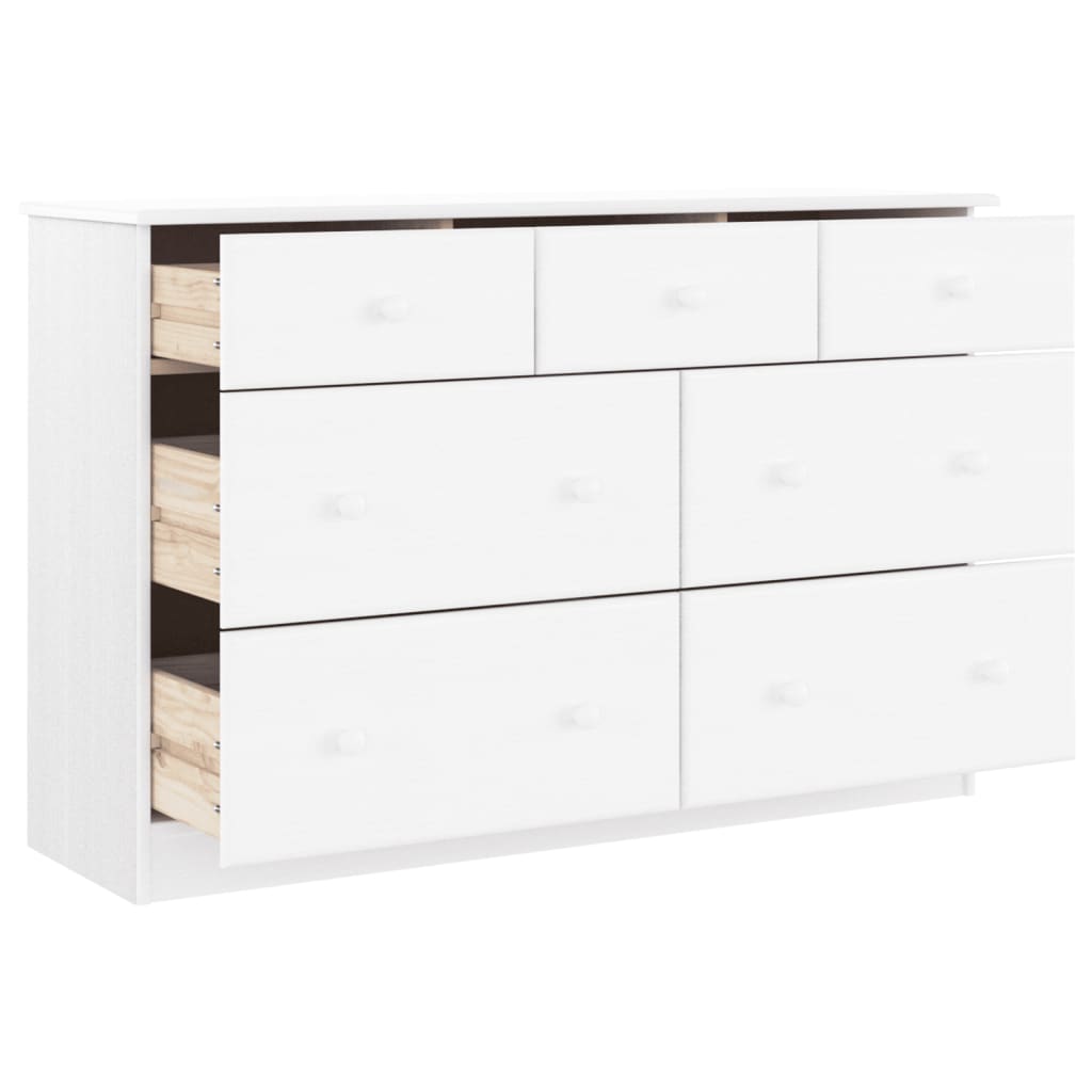 Alta fehér tömör fenyőfa komód 112x35x73 cm Alta fehér tömör fenyőfa komód 112x35x73 cm