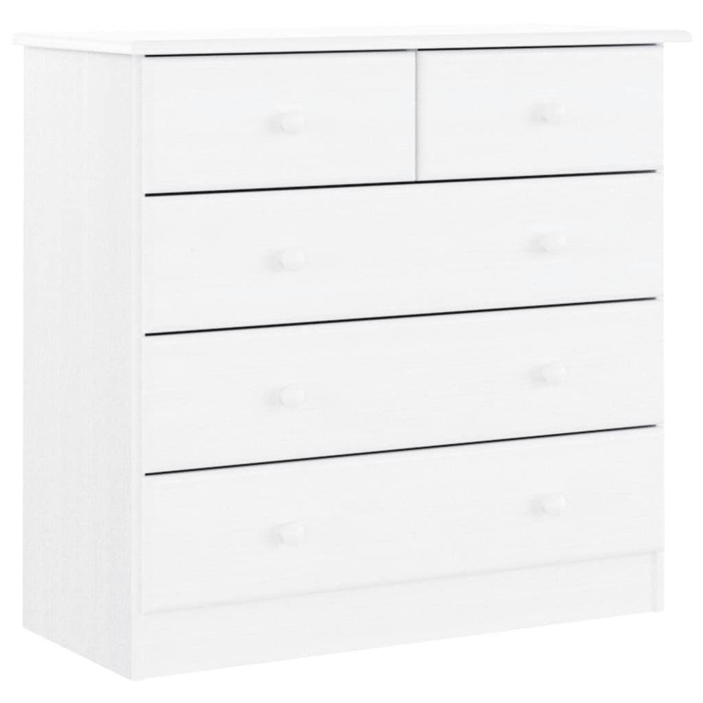 Alta fehér tömör fenyőfa komód 77x35x73 cm Alta fehér tömör fenyőfa komód 77x35x73 cm