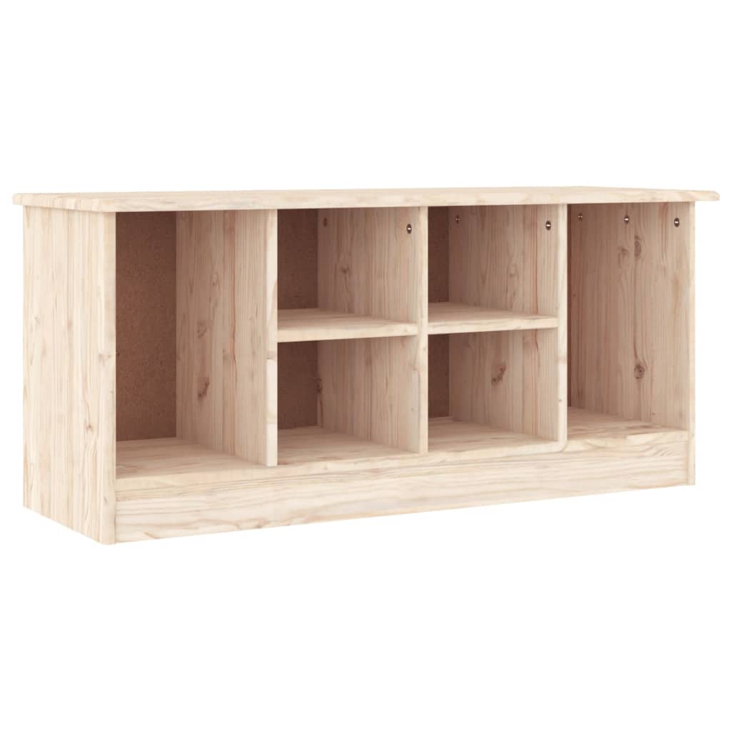 Alta tömör fenyőfa cipőszekrény 100x35x45 cm