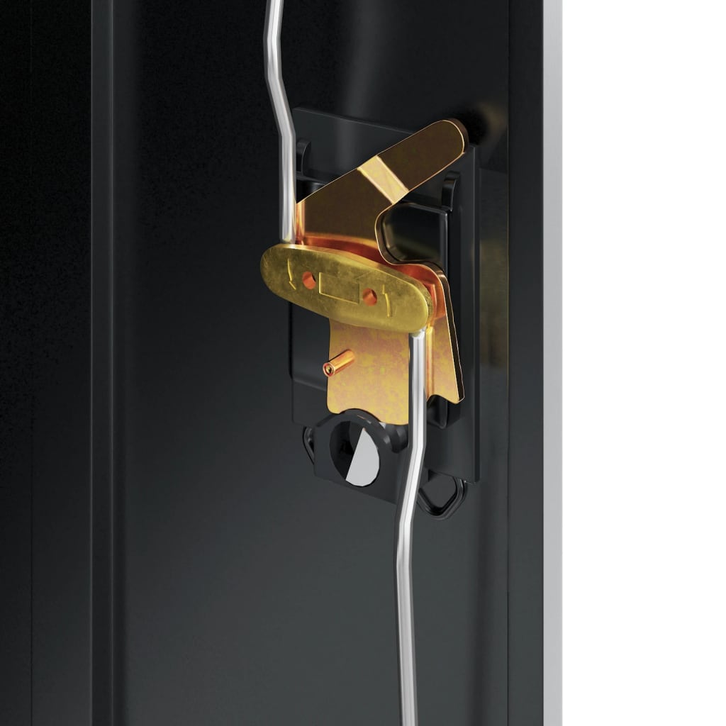 Antracitszürke acél irattartó szekrény 90x40x90 cm