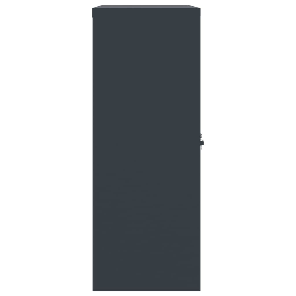 Antracitszürke acél irattartó szekrény 90x40x105 cm