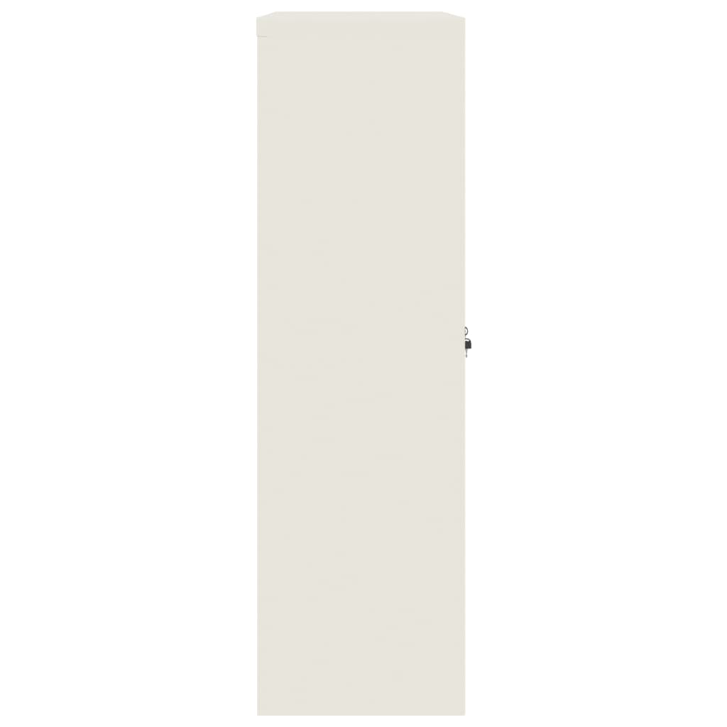 Fehér acél irattartó szekrény 90x40x140 cm