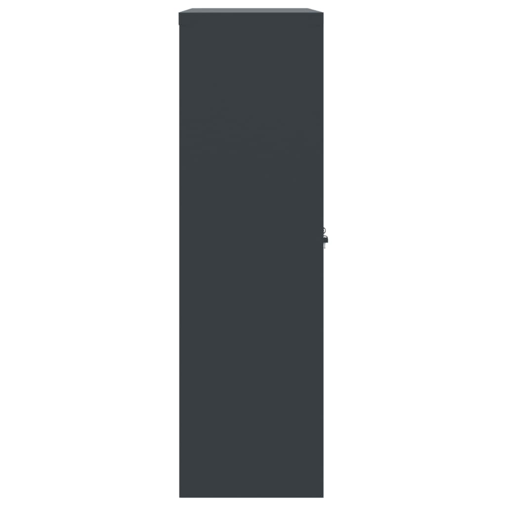 Antracitszürke acél irattartó szekrény 90x40x140 cm