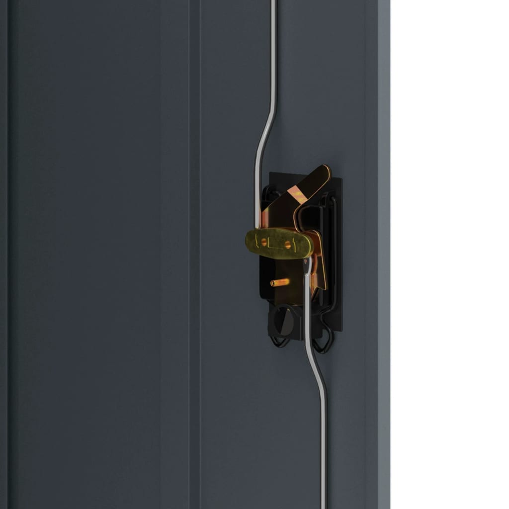 Antracitszürke acél irattartó szekrény 90x40x140 cm