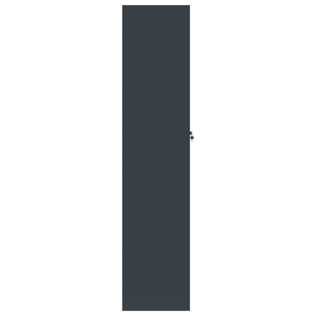 Antracitszürke acél irattartó szekrény 90 x 40 x 180 cm