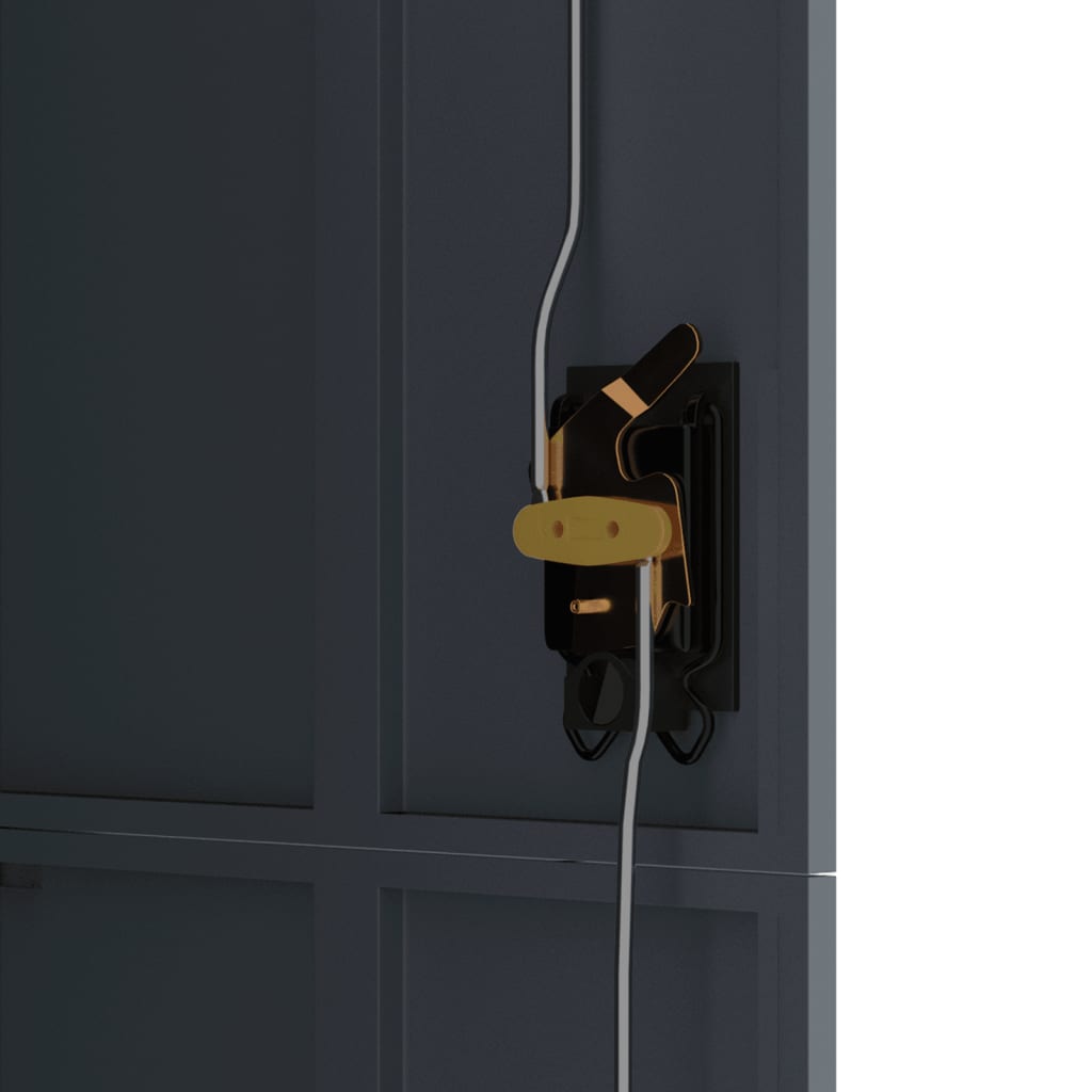 Antracitszürke acél irattartó szekrény 90 x 40 x 180 cm