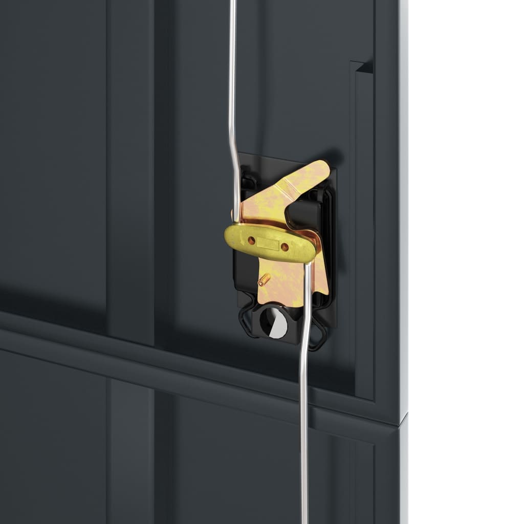 Antracitszürke acél irattartó szekrény 105 x 40 x 180 cm