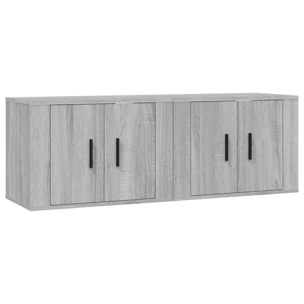 2 db szürke sonoma falra szerelhető tv-szekrény 57x34,5x40 cm 2 db szürke sonoma falra szerelhető tv-szekrény 57x34,5x40 cm