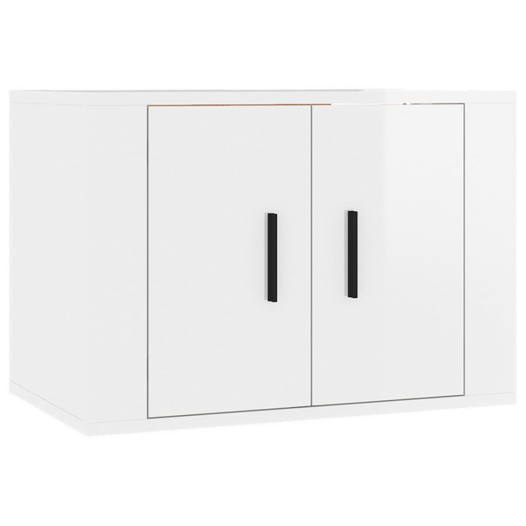 3 db magasfényű fehér fali tv-szekrény 57 x 34,5 x 40 cm 3 db magasfényű fehér fali tv-szekrény 57 x 34,5 x 40 cm