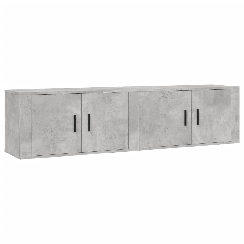 2 db betonszürke fali tv-szekrény 80 x 34,5 x 40 cm 2 db betonszürke fali tv-szekrény 80 x 34,5 x 40 cm