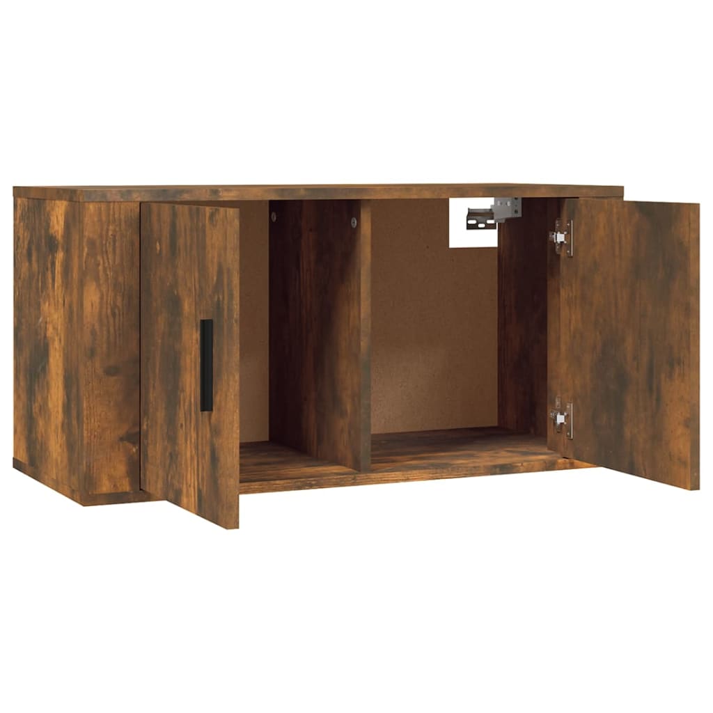 3 db füstös tölgyszínű fali tv-szekrény 80 x 34,5 x 40 cm 3 db füstös tölgyszínű fali tv-szekrény 80 x 34,5 x 40 cm