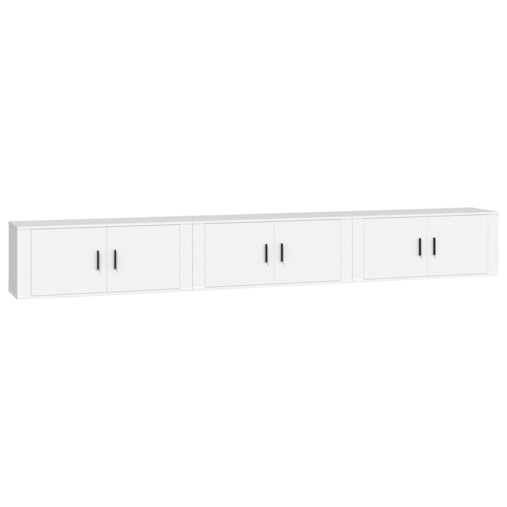 3 db fehér falra szerelhető tv-szekrény 100 x 34,5 x 40 cm 3 db fehér falra szerelhető tv-szekrény 100 x 34,5 x 40 cm
