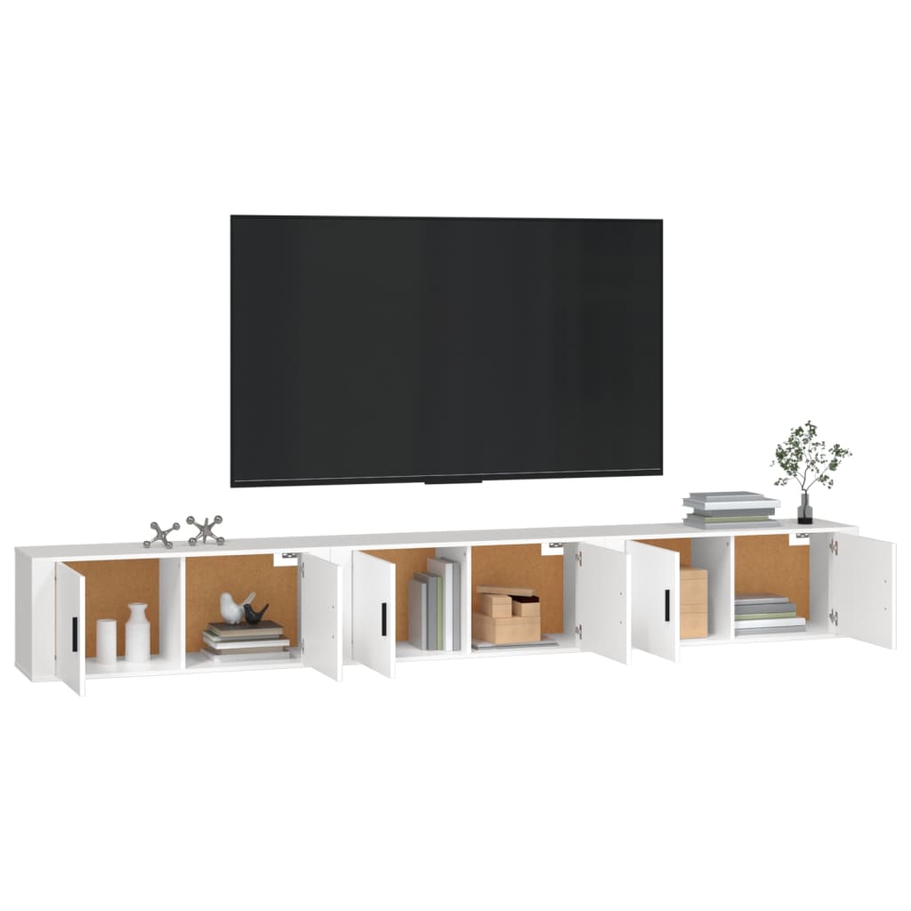 3 db fehér falra szerelhető tv-szekrény 100 x 34,5 x 40 cm 3 db fehér falra szerelhető tv-szekrény 100 x 34,5 x 40 cm