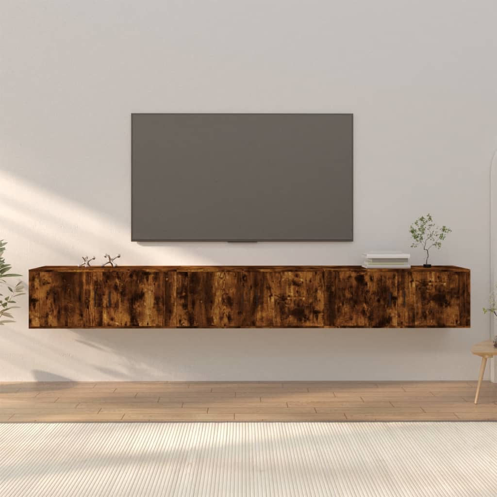 3 db füstös tölgyszínű fali tv-szekrény 100 x 34,5 x 40 cm 3 db füstös tölgyszínű fali tv-szekrény 100 x 34,5 x 40 cm