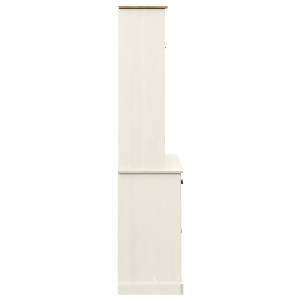 Vigo fehér tömör fenyőfa magasszekrény 78x40x175 cm