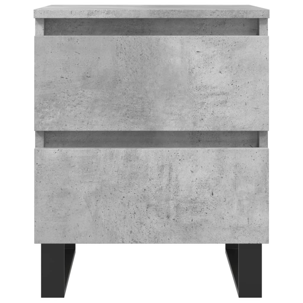2 db betonszürke szerelt fa éjjeliszekrény 40 x 35 x 50 cm