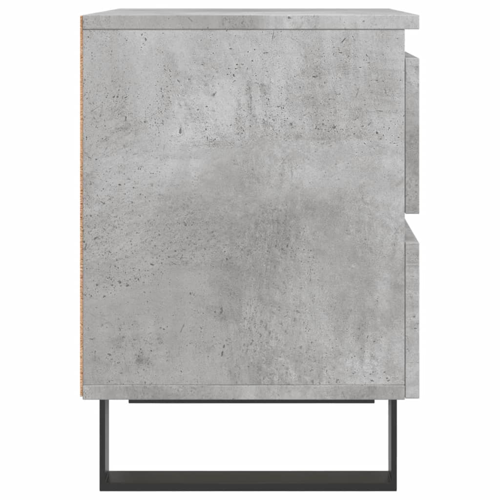 2 db betonszürke szerelt fa éjjeliszekrény 40 x 35 x 50 cm