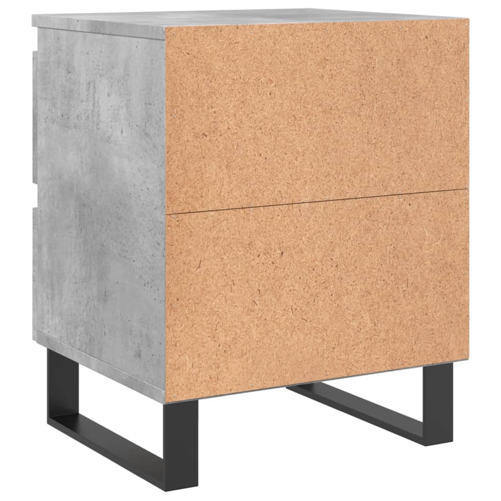 2 db betonszürke szerelt fa éjjeliszekrény 40 x 35 x 50 cm