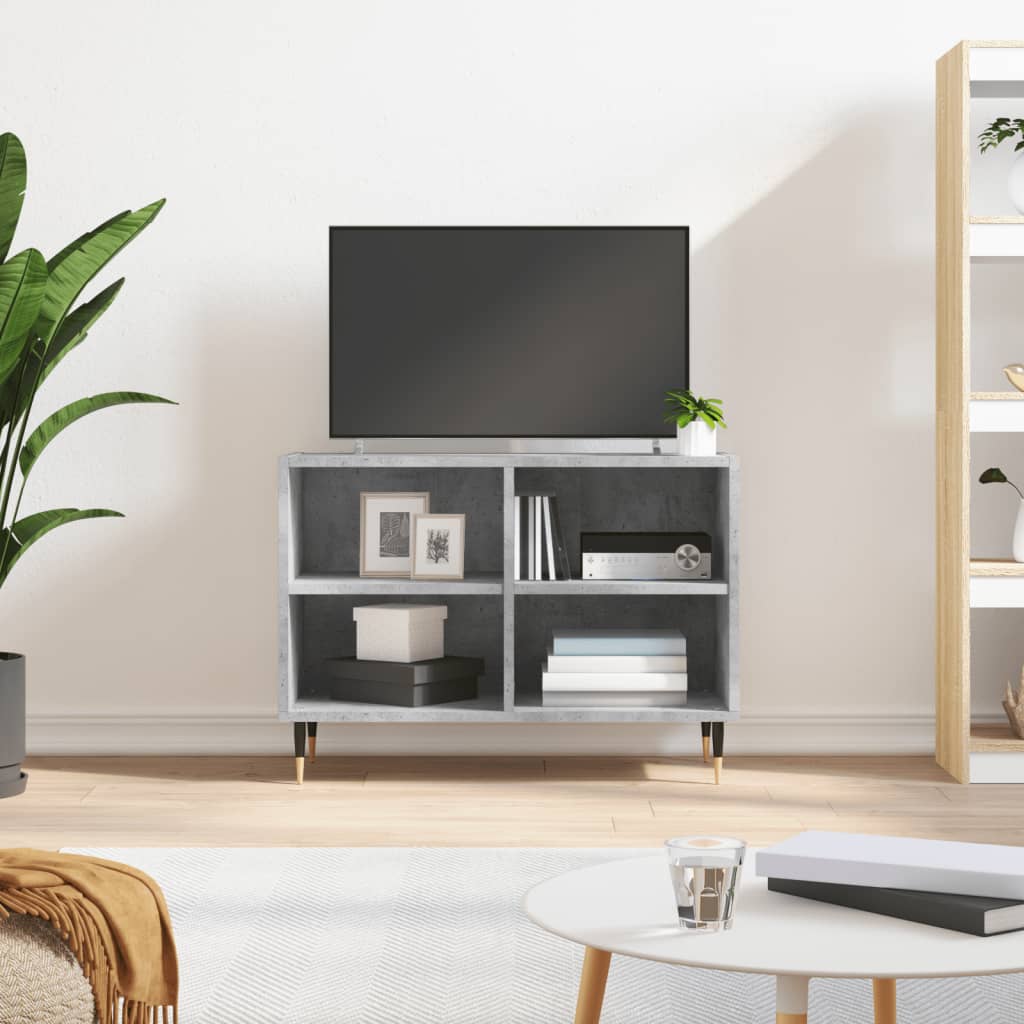Betonszürke szerelt fa tv-szekrény 69,5x30x50 cm Betonszürke szerelt fa tv-szekrény 69,5x30x50 cm