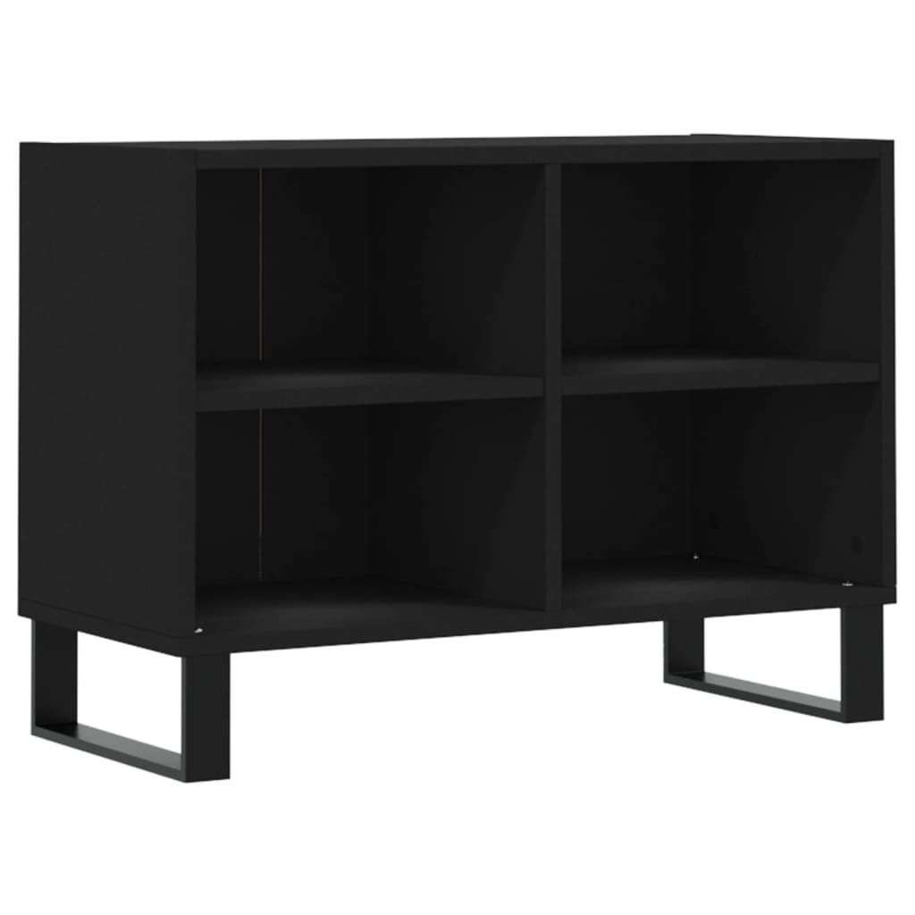 Fekete szerelt fa tv-szekrény 69,5x30x50 cm